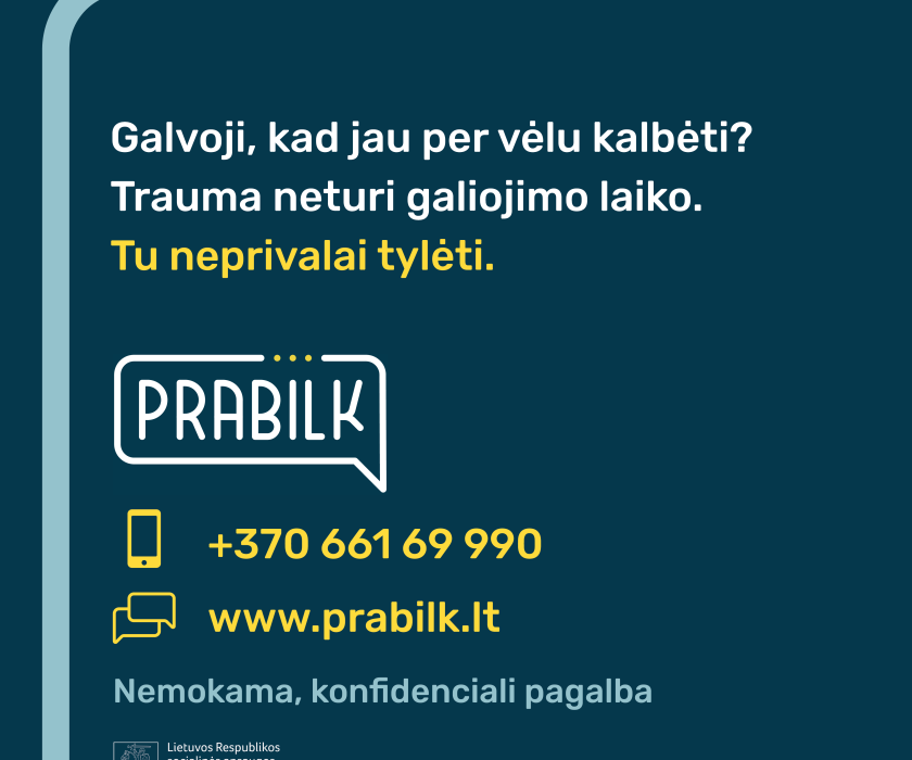 Balandis – seksualinio smurto prevencijos mėnuo