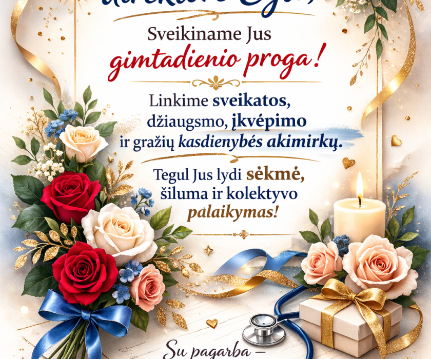 Sveikinimas direktorei Eglei Bareikienei gimtadienio proga