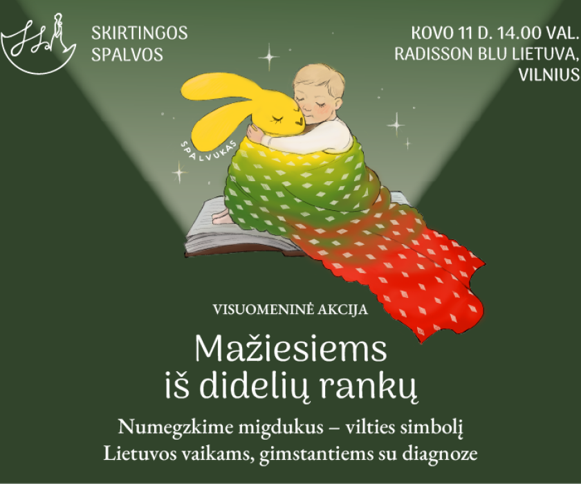 PRISIDĖKIME PRIE VISUOMENINĖS AKCIJOS "MAŽIESIEMS IŠ DIDELIŲ RANKŲ"