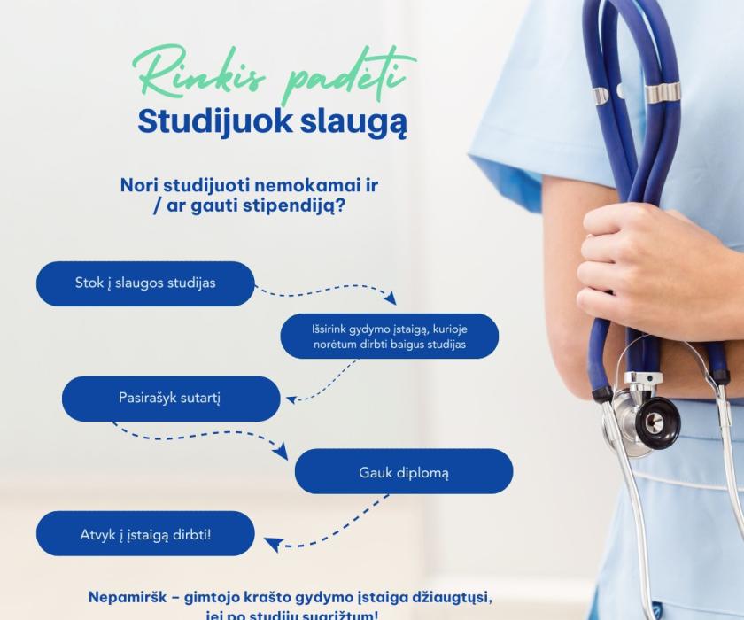 KVIEČIAME RINKTIS SLAUGOS STUDIJAS