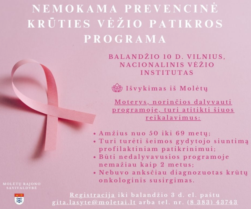 Akcija „Rožinė dovana moterims“